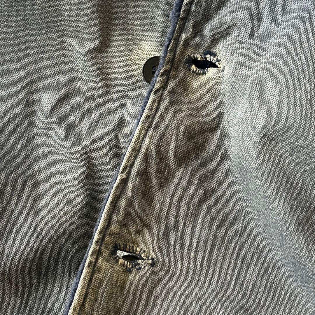 鬼フェード　ユーロ　ビンテージ　ワーク　デニム　ボア　ベスト　サンフェード　56
