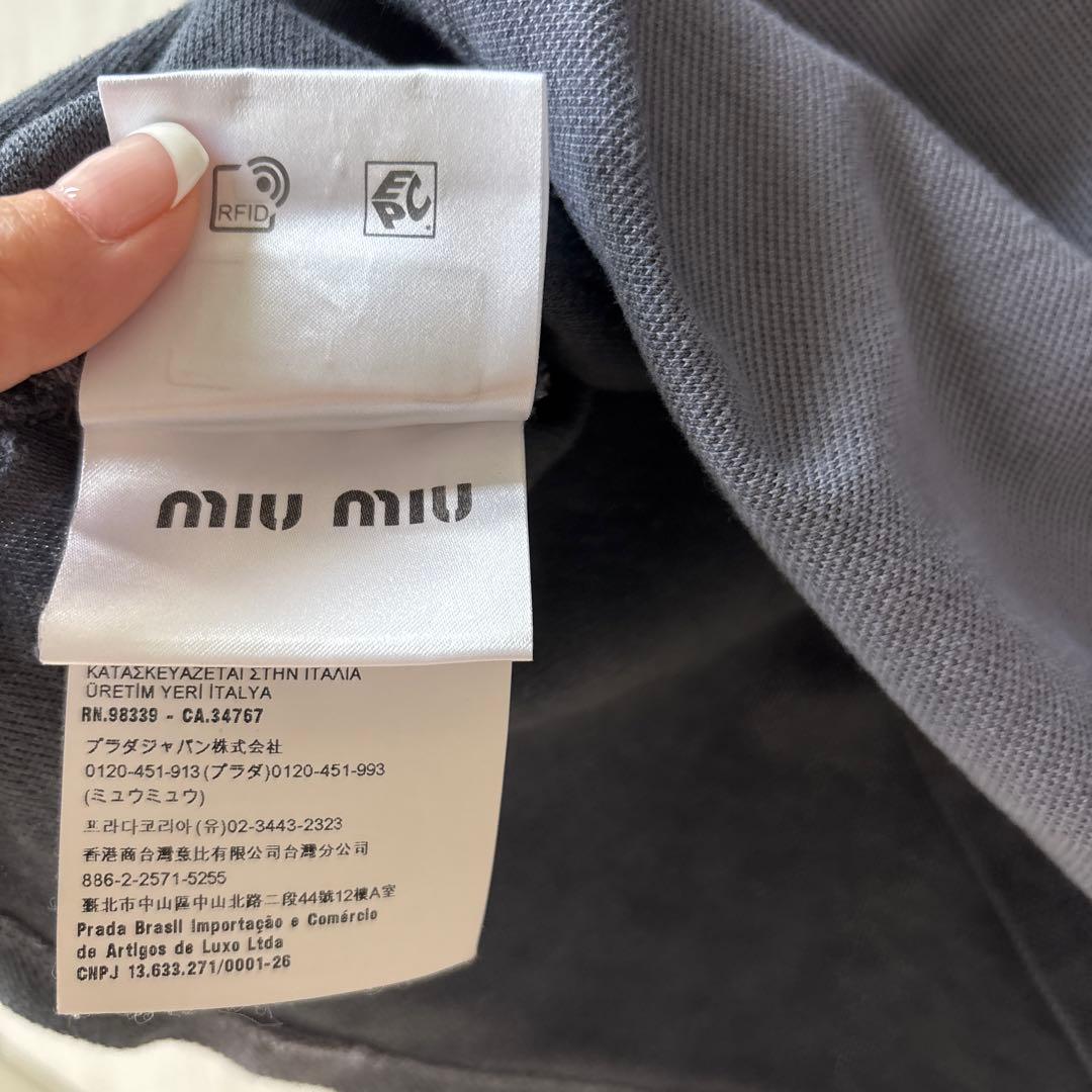 miu miu クロップドポロシャツ