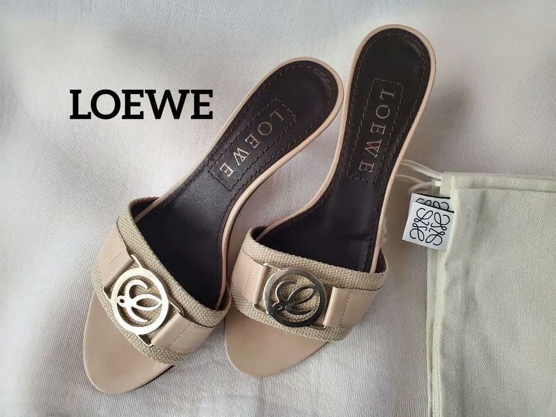 値下11500→　 ロエベ　ベージュ ミュール