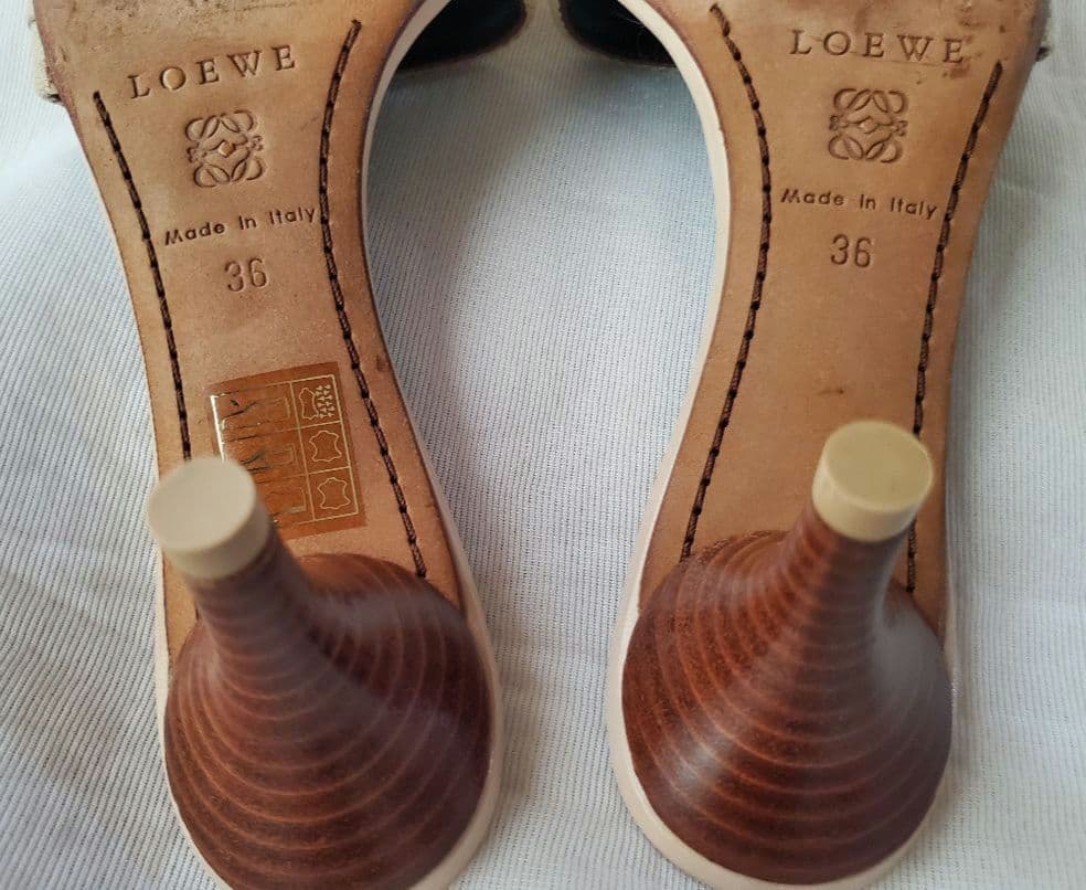 値下11500→　 ロエベ　ベージュ ミュール