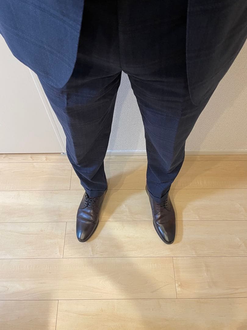 【新品】ORIHICA スーツ 上下セット メンズ ネイビー チェック柄　超お得