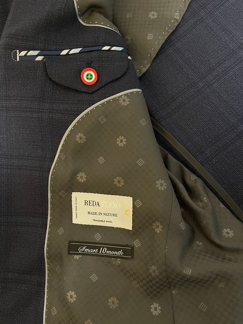 【新品】ORIHICA スーツ 上下セット メンズ ネイビー チェック柄　超お得