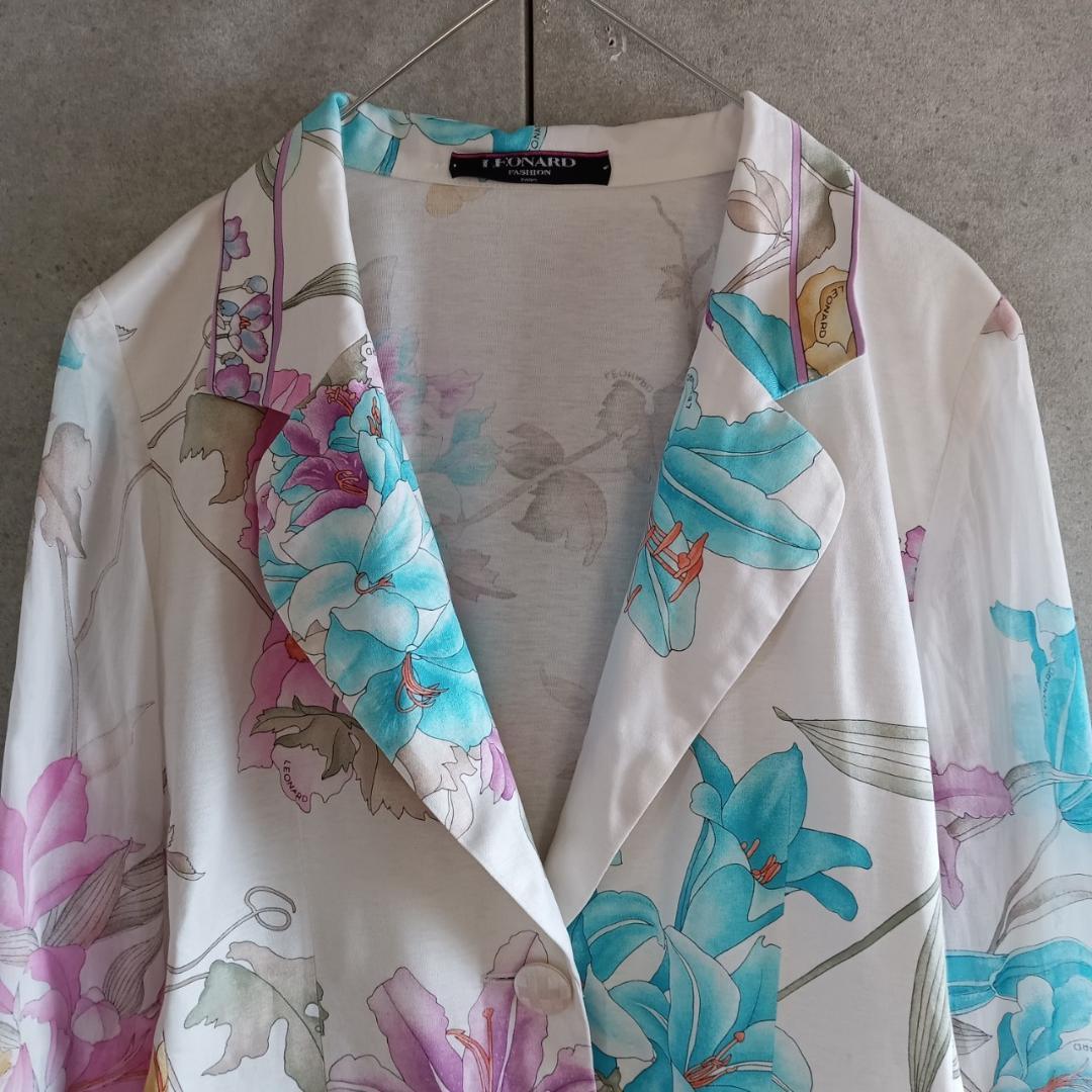 LEONARD レオナール 花柄 ジャケット　1B 日本製 X4468