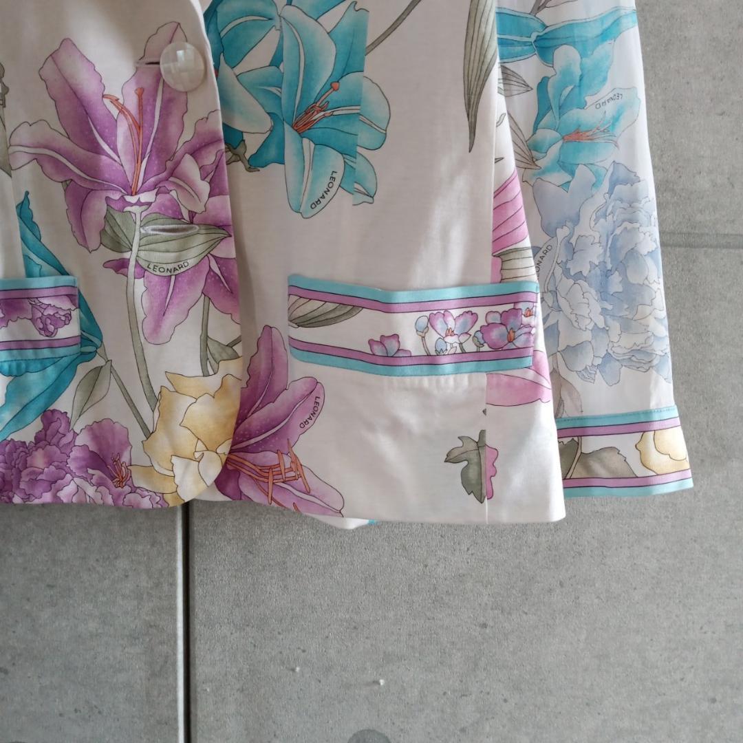 LEONARD レオナール 花柄 ジャケット　1B 日本製 X4468