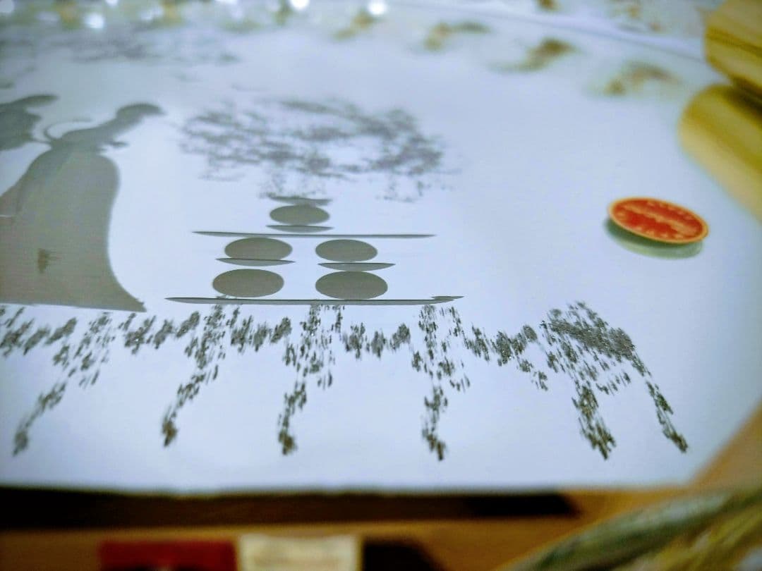 イタリアムラーノ•ベネチアングラスミラートレイ＆ベネチアングラス*水差しセット！