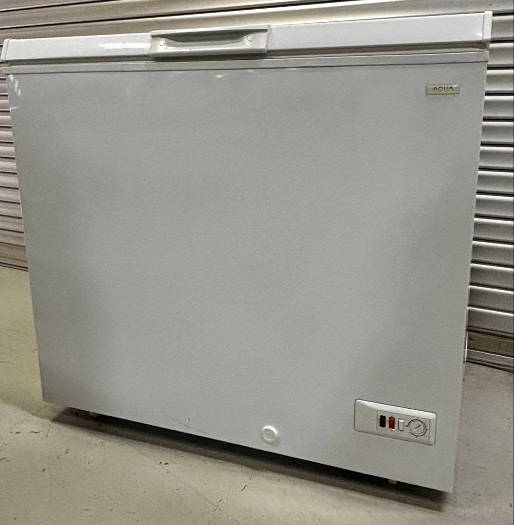 美品 AQUA ノンフロン冷凍庫 AQF-21CE(W) 205L 2018年製