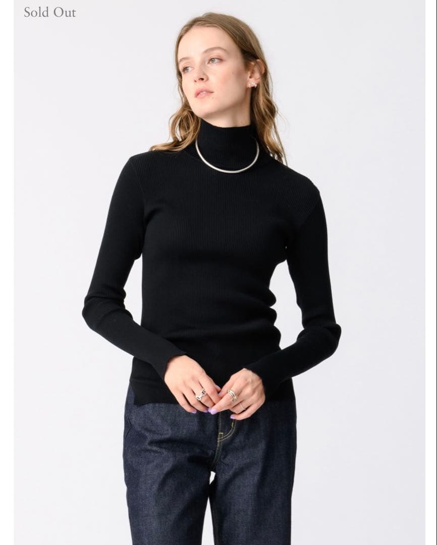 オーラリーゴザコットンタートルネックロンハーマン