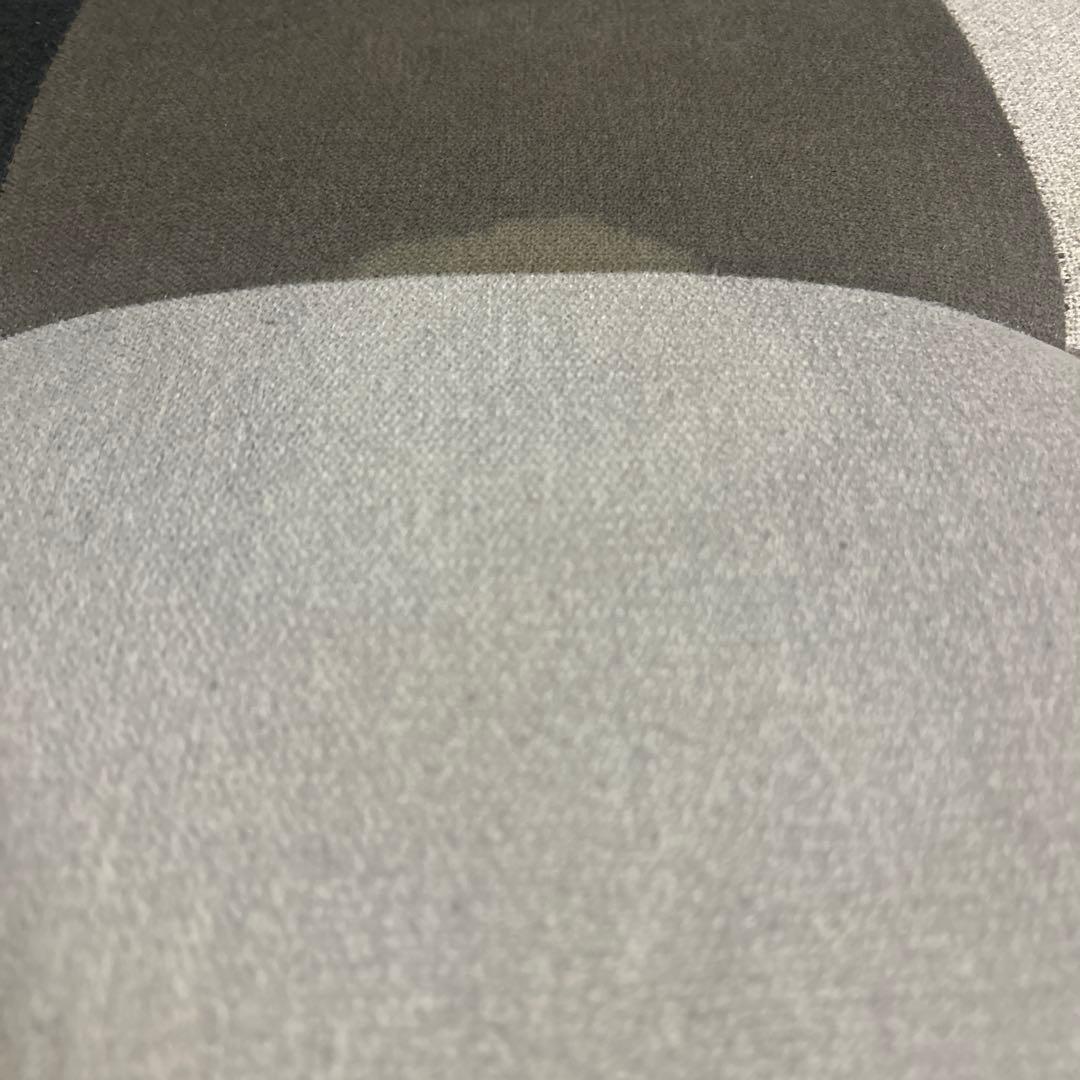 モノクロ　ブラウン　パッチワーク　ソファー　二人掛け