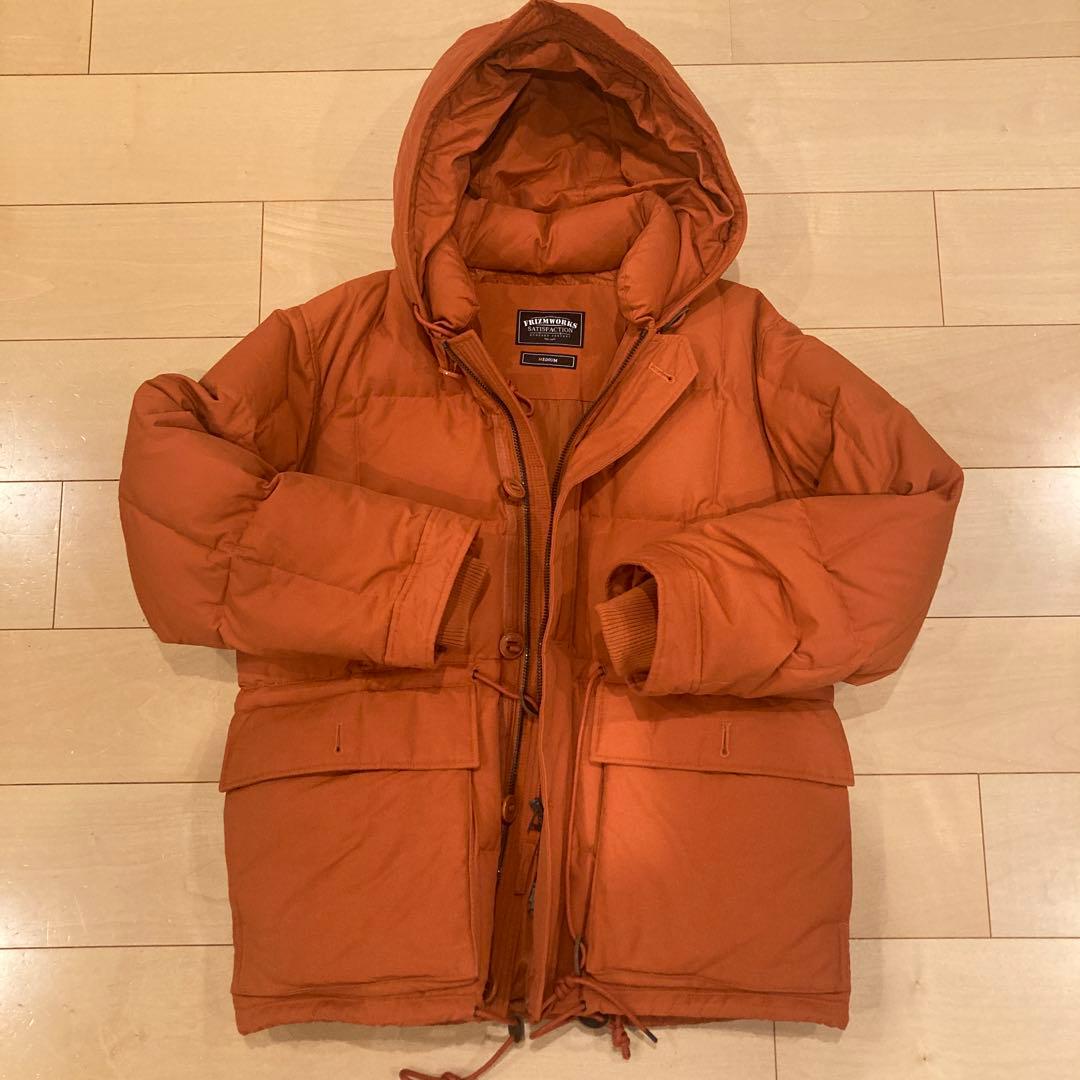 【美品】FRIZMWORKS フリズムワークス カラコラムダウン オレンジ M