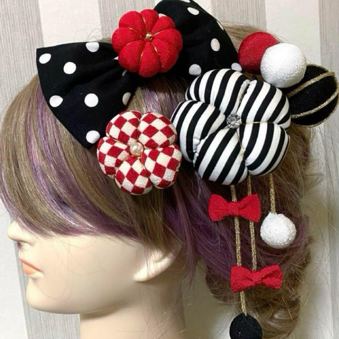 ❁︎きくこ様❁︎ 卒業式 髪飾り トーク帽 モダン花 帯重ねシリーズ