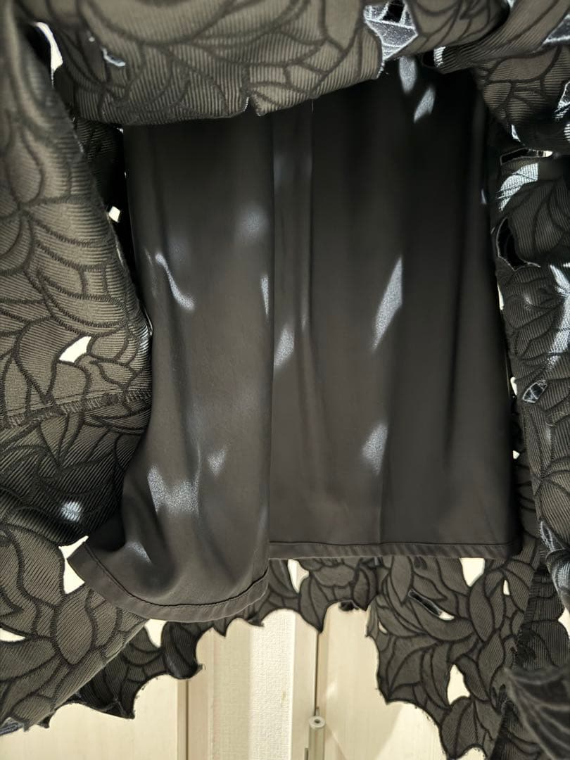 ベロアカットワークワンピース