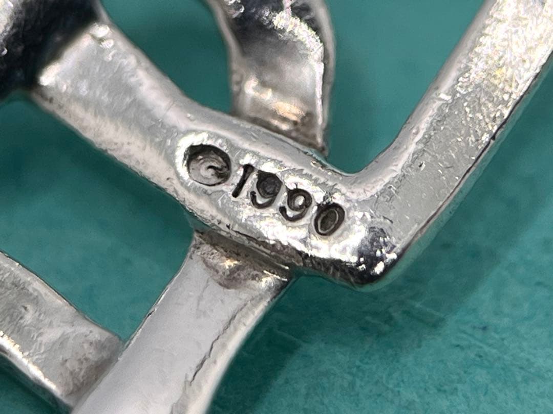 c449 ティファニー　1990 トリプルハート　バングル　シルバー　925