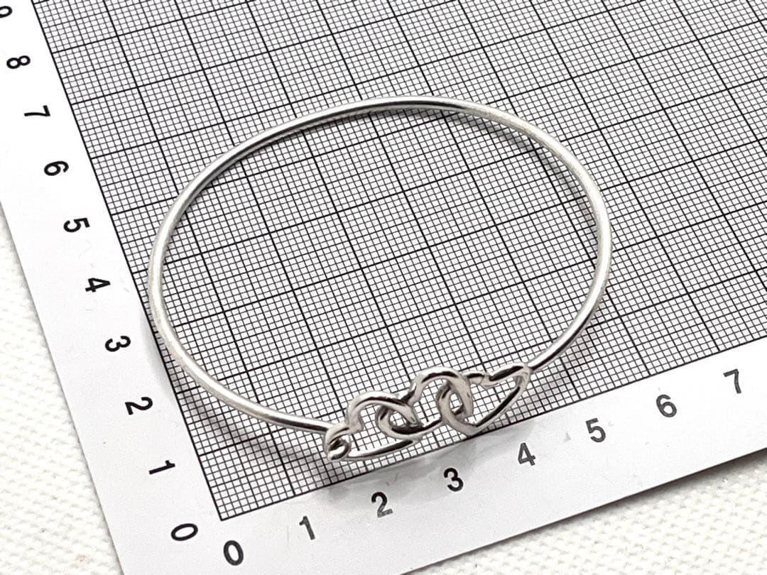 c449 ティファニー　1990 トリプルハート　バングル　シルバー　925