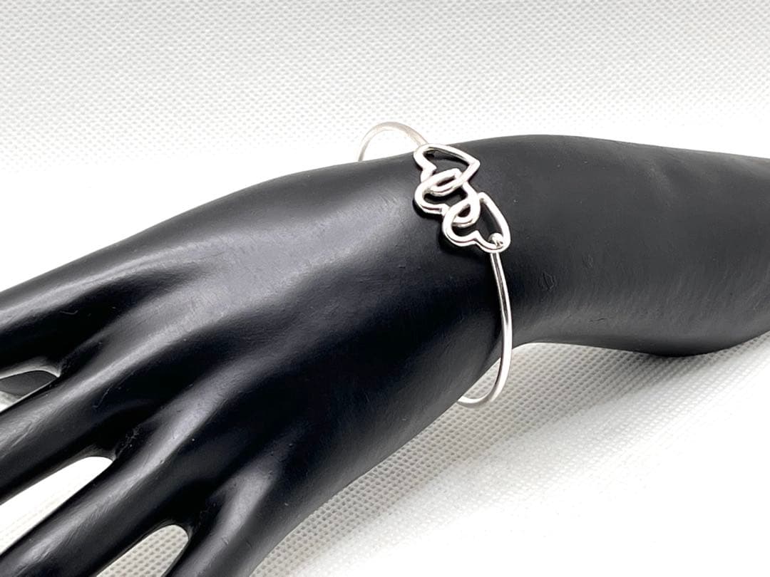 c449 ティファニー　1990 トリプルハート　バングル　シルバー　925