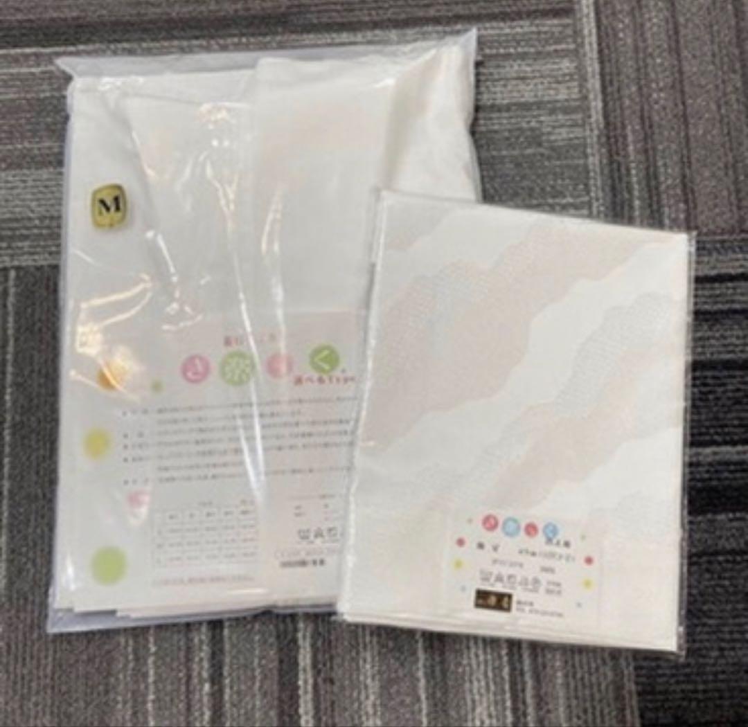 【替袖付き】衿秀 き楽っく長襦袢 袷用　Mサイズ/替袖【道長】/衿芯セット