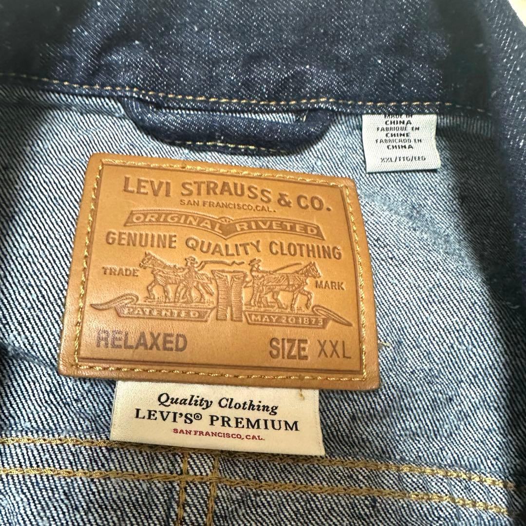 未使用に近いリーバイスプレミアム大戦型 デニムジャケット　XXL 濃紺