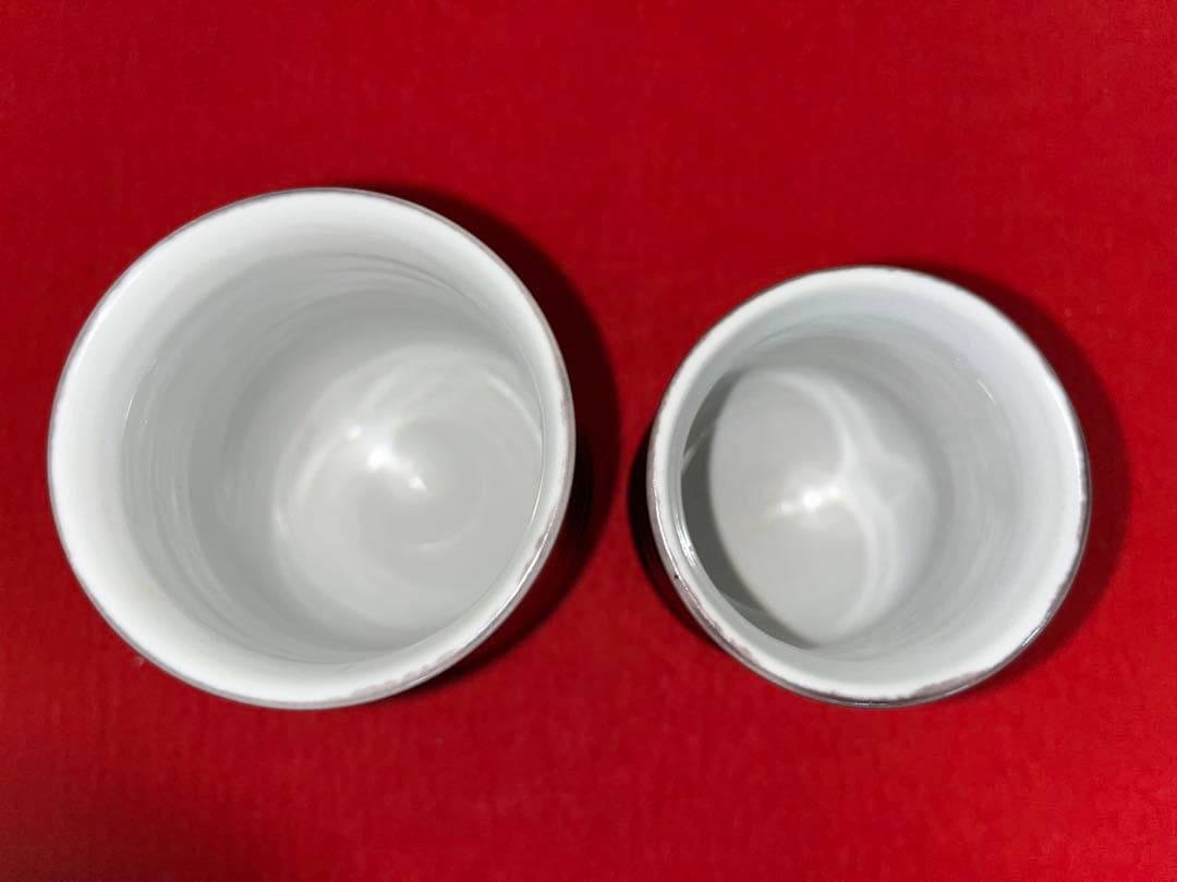 人間国宝 三代 徳田八十吉 （正彦銘） ゆのみ 共箱付き T281 夫婦湯呑み