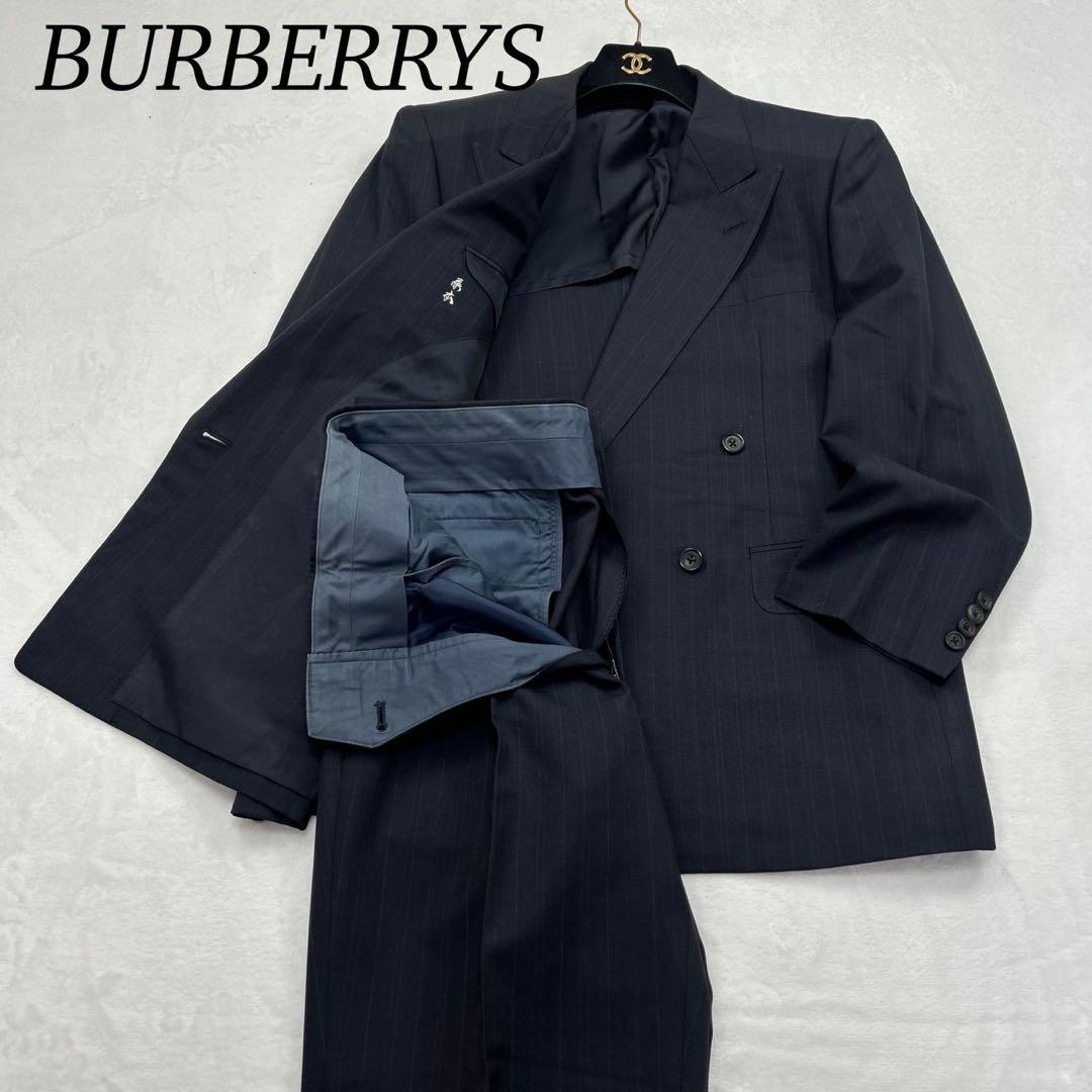 E707 AB6 XL バーバリー ダブル ストライプ スーツ 上下 メンズ