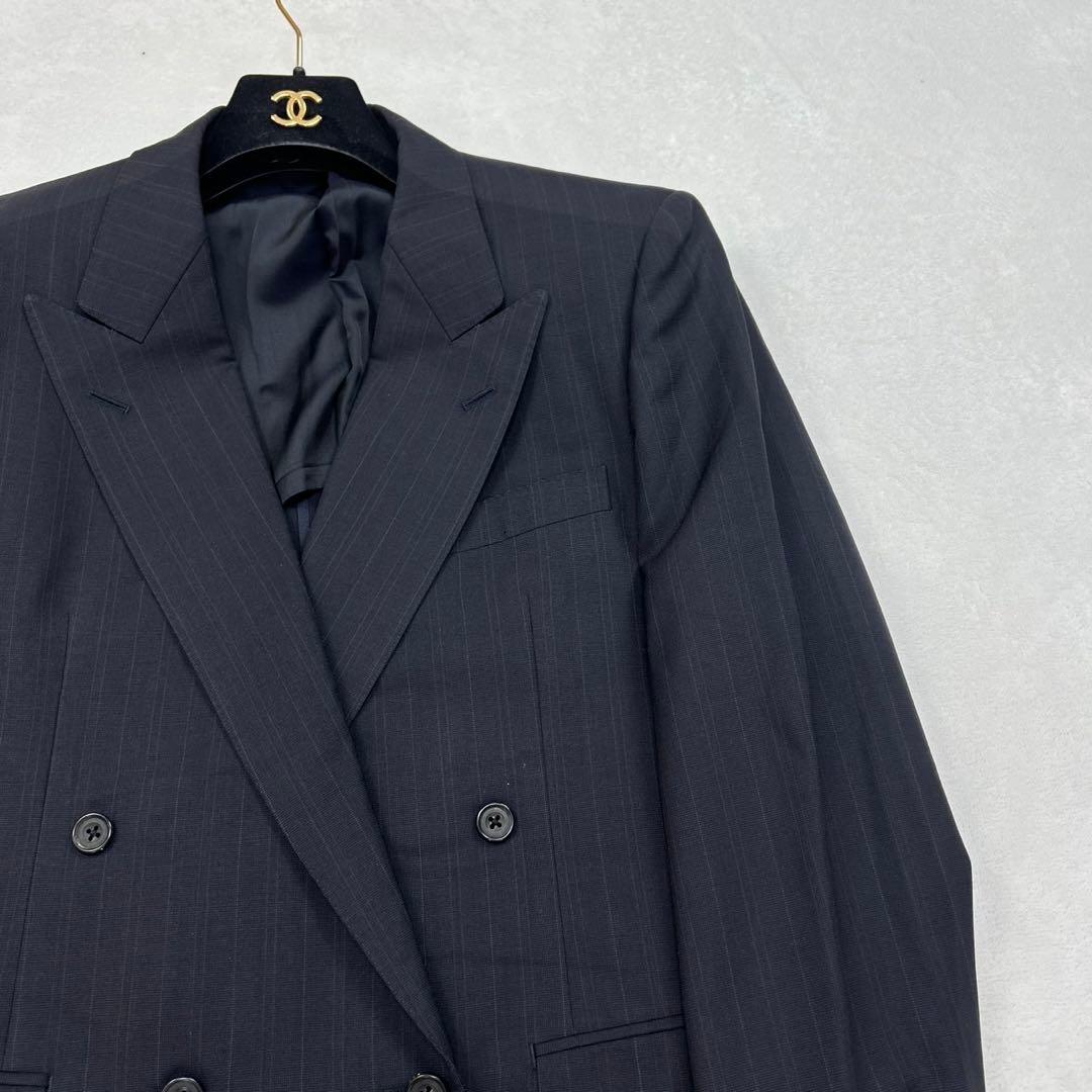 E707 AB6 XL バーバリー ダブル ストライプ スーツ 上下 メンズ