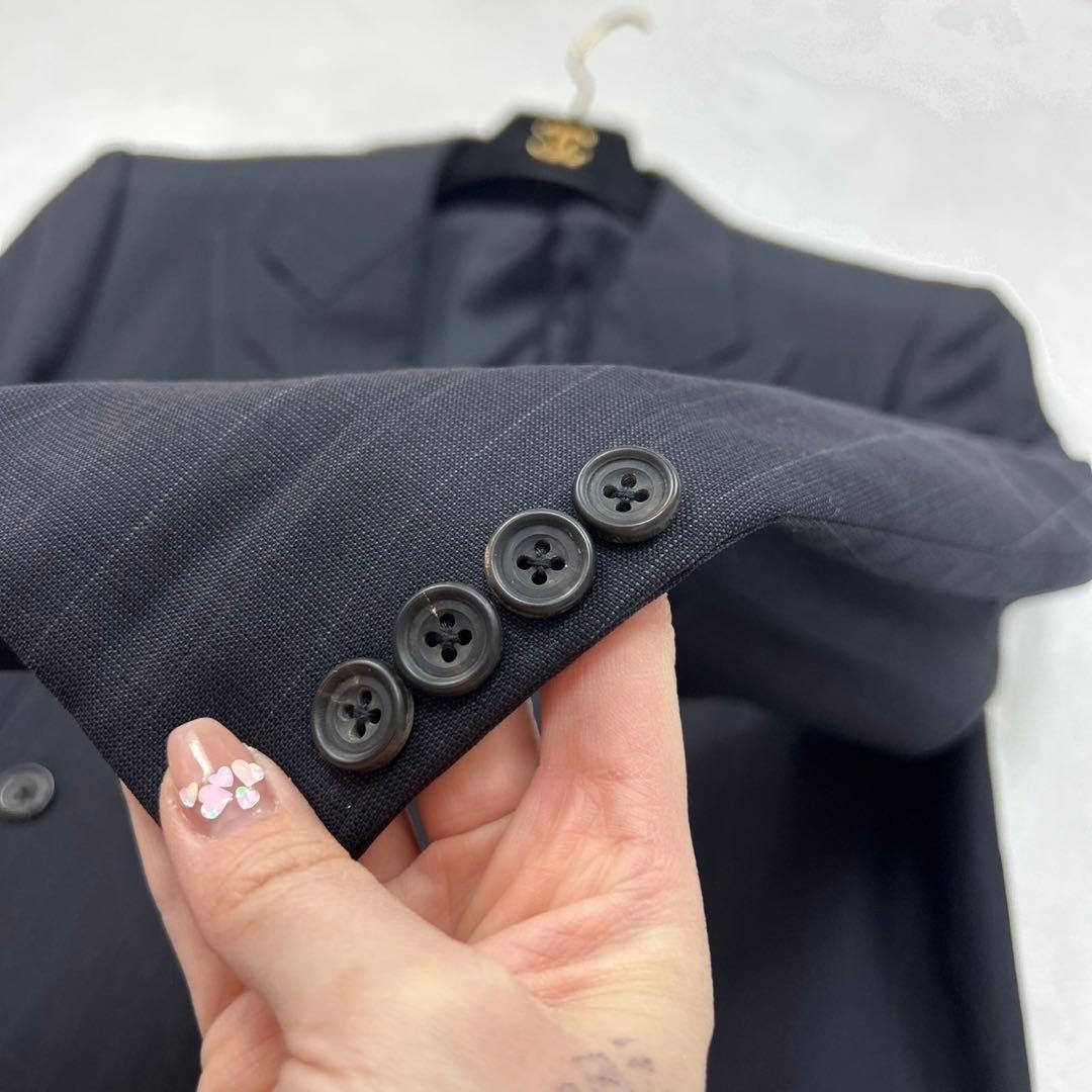 E707 AB6 XL バーバリー ダブル ストライプ スーツ 上下 メンズ