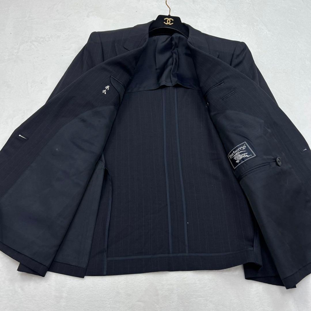 E707 AB6 XL バーバリー ダブル ストライプ スーツ 上下 メンズ