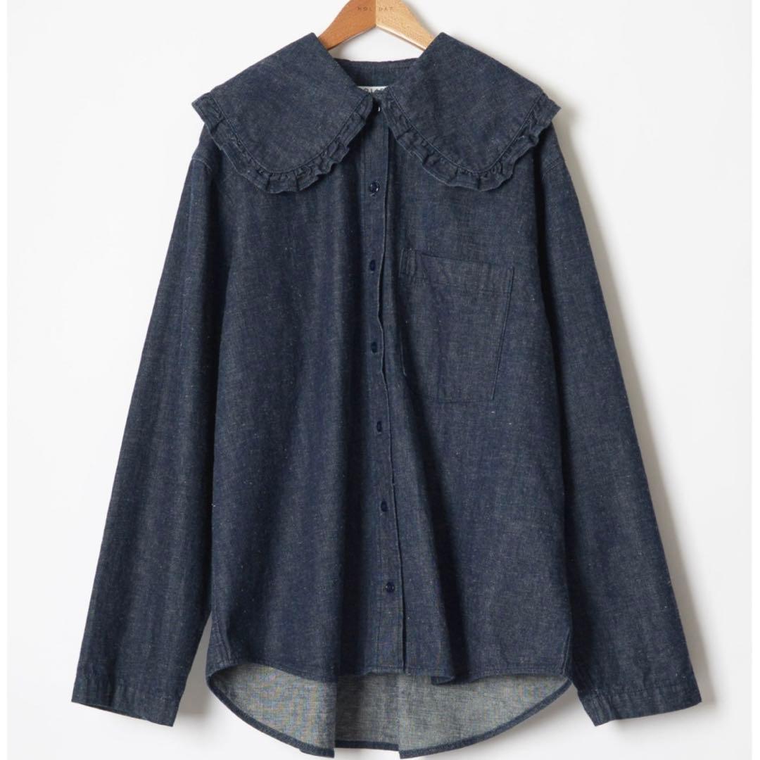 ホリデイ　PURITAN COLLAR DENIM SHIRT (O.WASH)