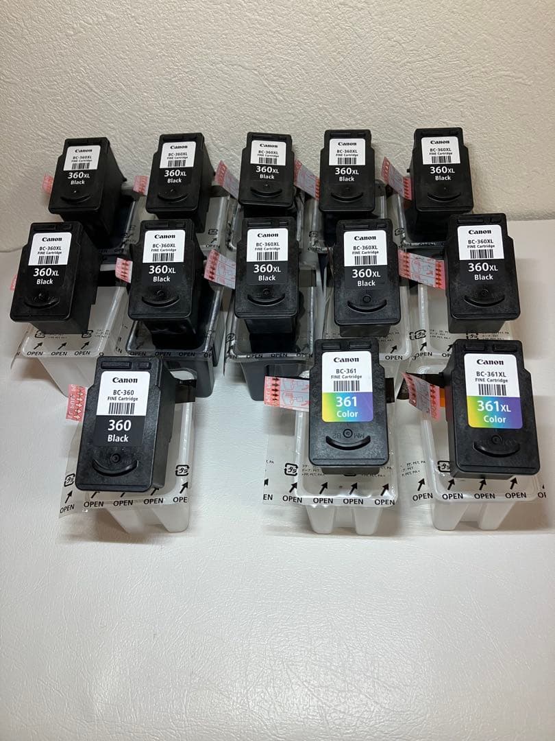 Canon PIXUS 360 361 純正使用済み空インクカートリッジセット