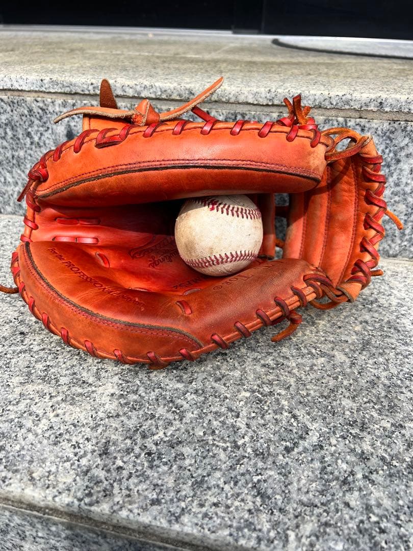 Rawlings PROFESSIONAL 硬式グローブ オレンジ