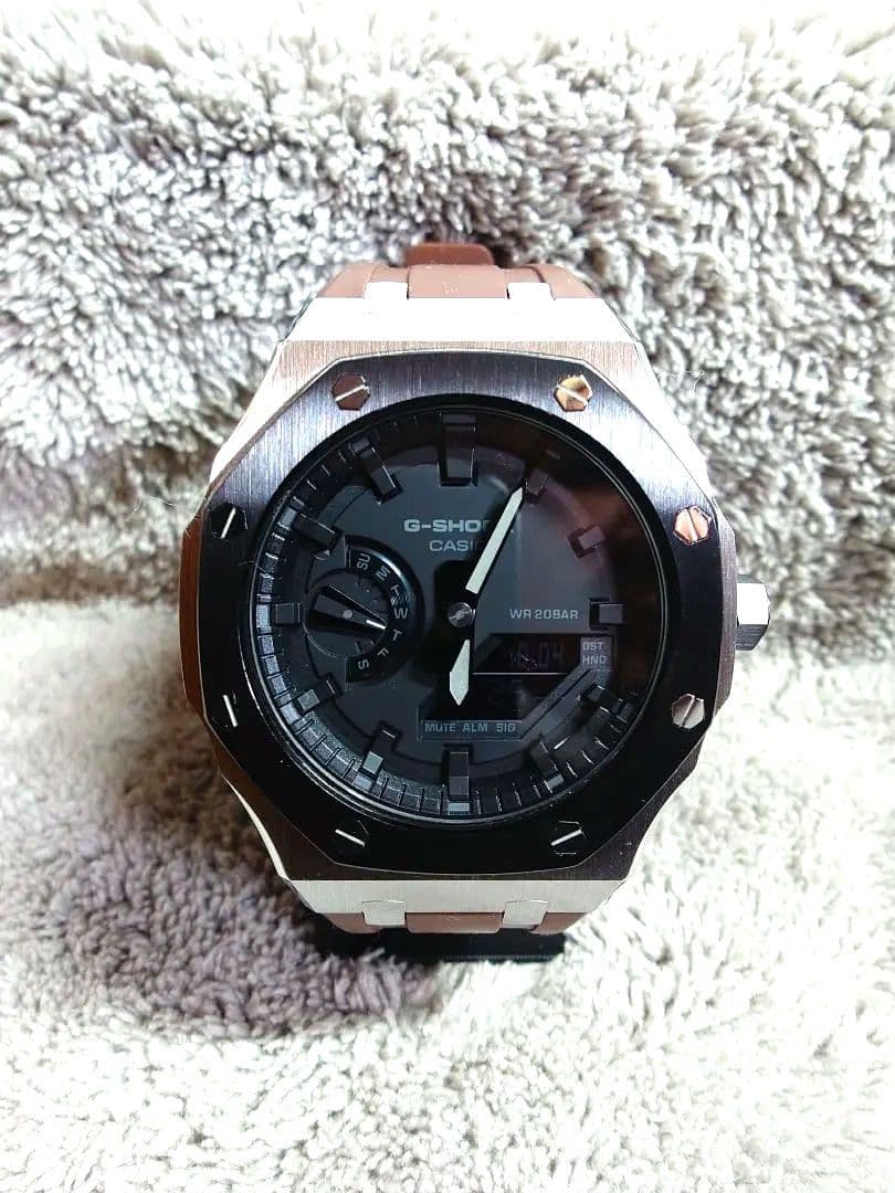 新品 G-SHOCK GA-2100 カシオーク カスタム 未使用ブラウンバンド