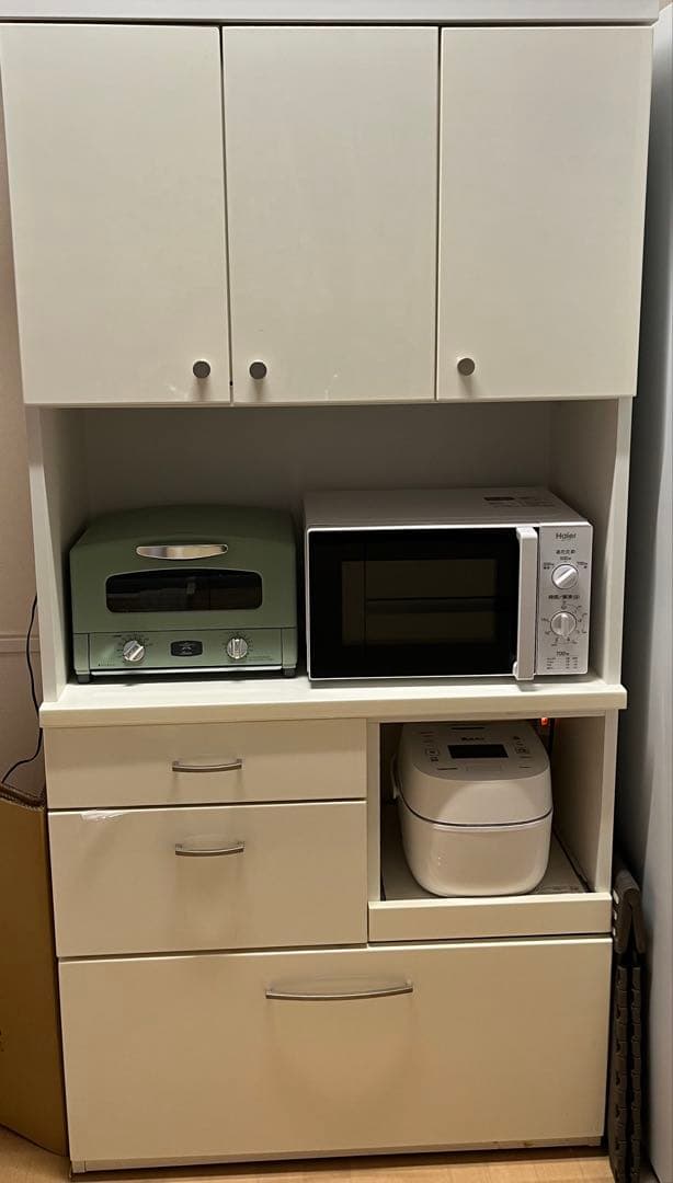 ホワイト 食器棚 中型