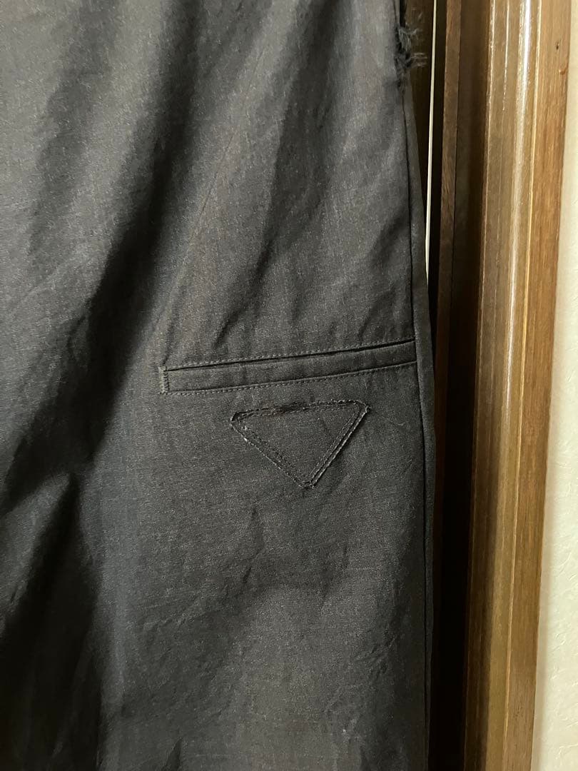 prada 22ss トライアングルパッチ　ワイドスラックス　ヴァージンウール