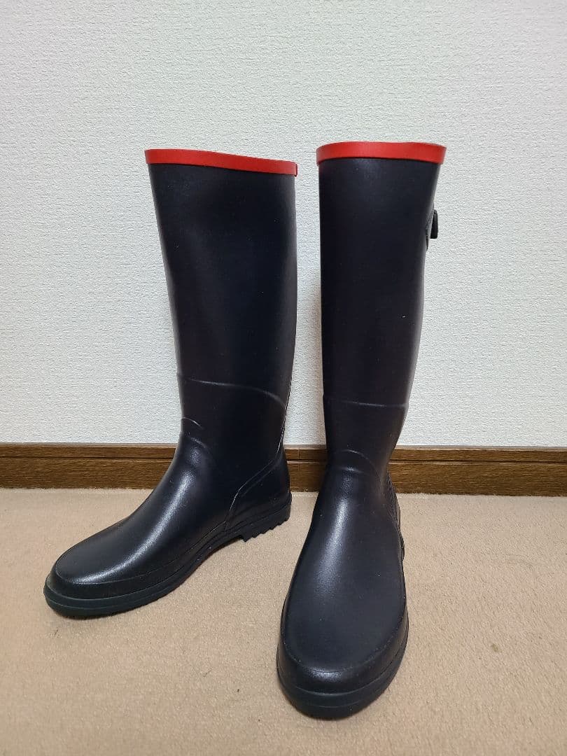 AIGLE　レインブーツ黒　レディース　サイズ39(24.5cm相当)