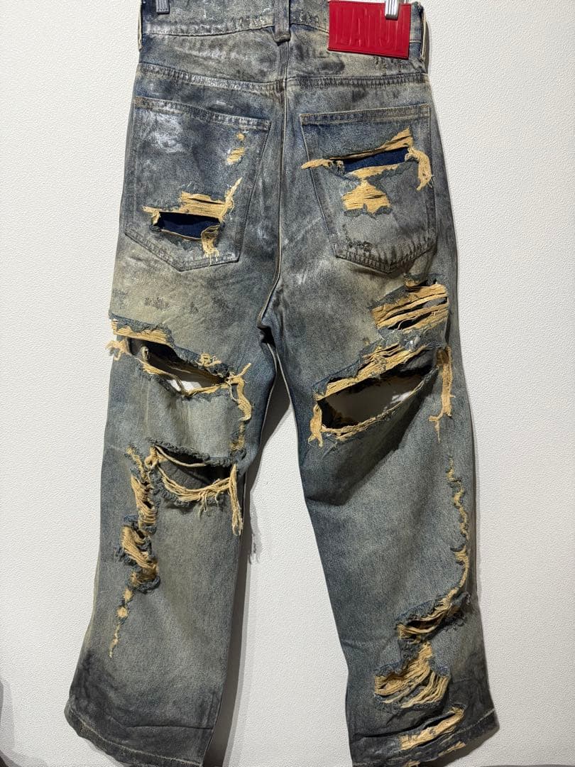 latui atelier ダメージ ワイドデニム