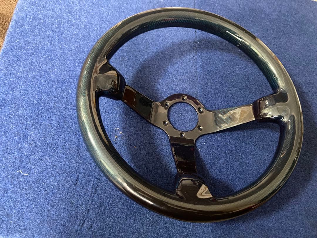 ダークブルー 3本スポーク ステアリング