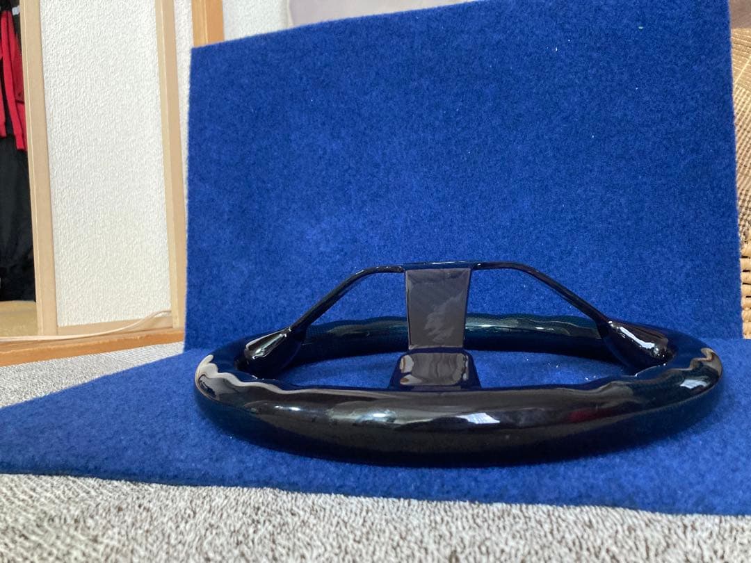 ダークブルー 3本スポーク ステアリング