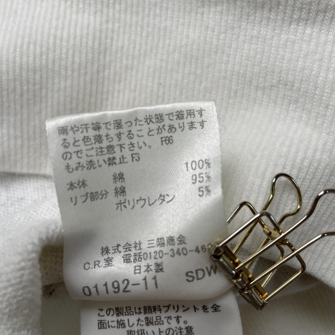 バーバリーブルーレーベル ノバチェック ジップパーカー 日本製 白