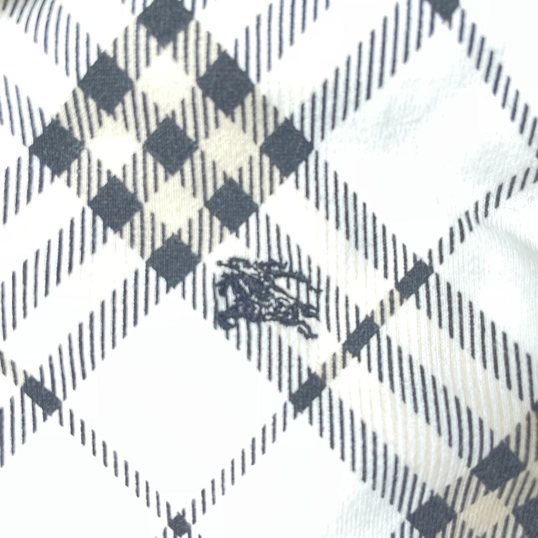 バーバリーブルーレーベル ノバチェック ジップパーカー 日本製 白