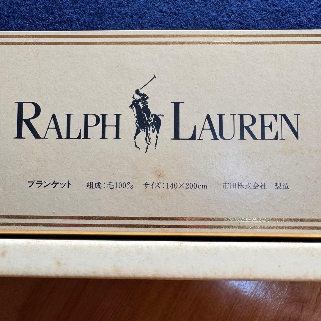 未使用 未開封 RALPHLAUREN ラルフローレン 毛100% ブランケット