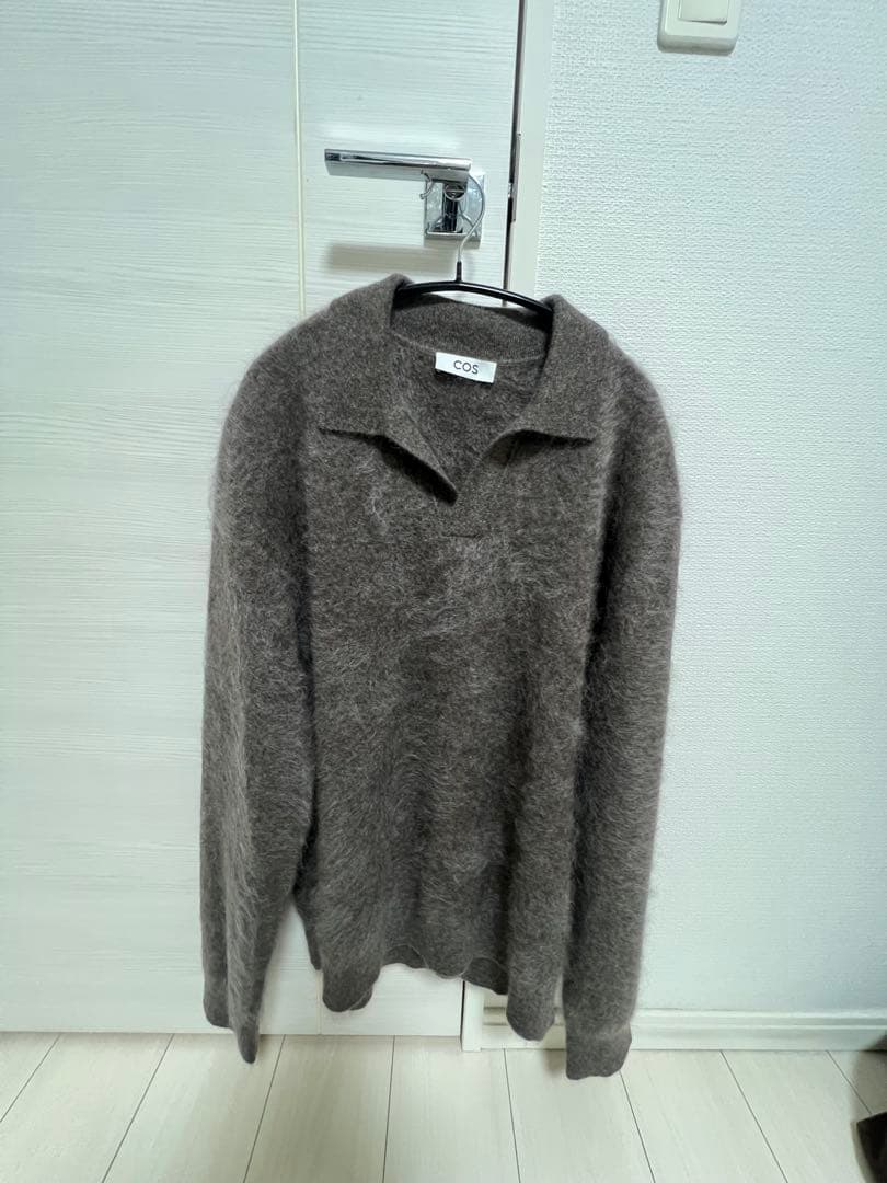COS カシミアポロセーター　ストーン