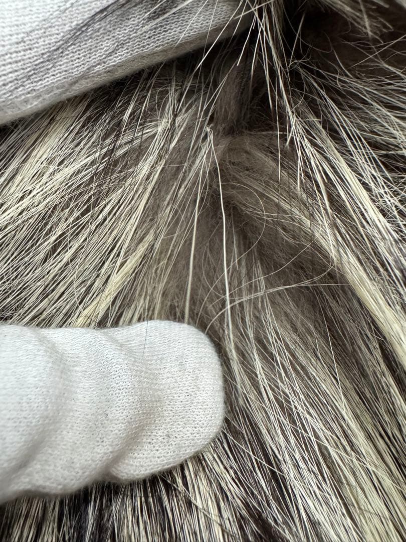 超高級 リアルファー シルバーフォックス ロングコート ファーコート 毛皮