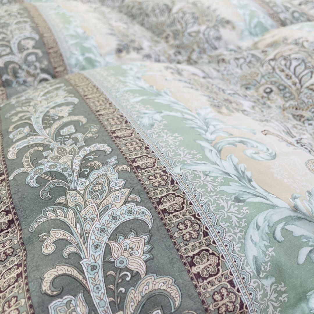 羽毛布団 シングル 増量 抗菌防臭羽毛 ピンクグリーン 日本製　特別価格