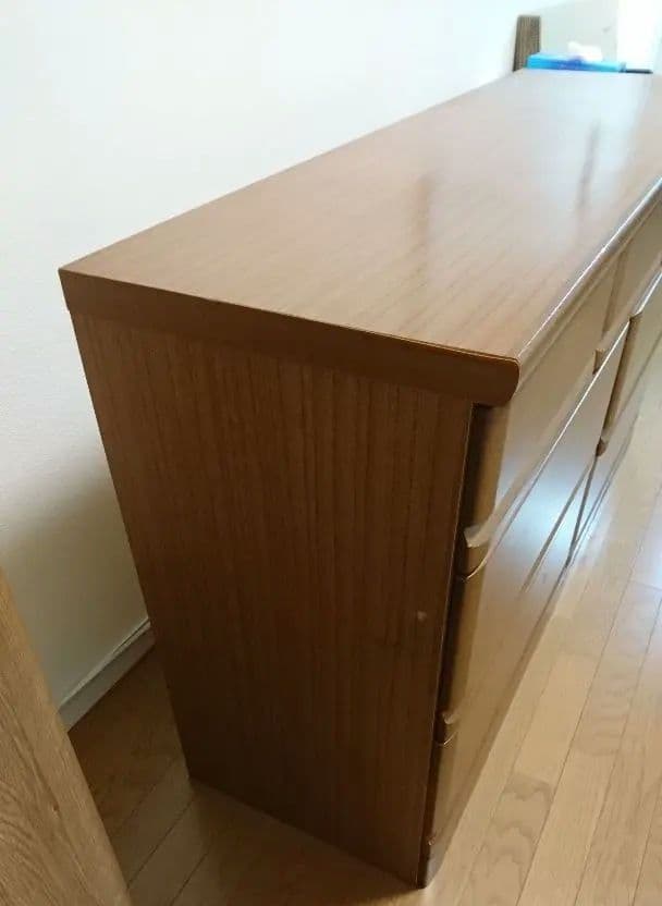 サンウッディ-ローチェスト3段 W140xD45xH84cm