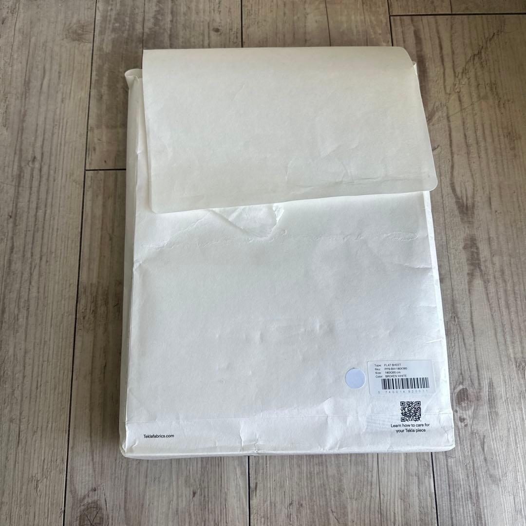 TEKLA フラットシーツ ダブルサイズ ホワイト