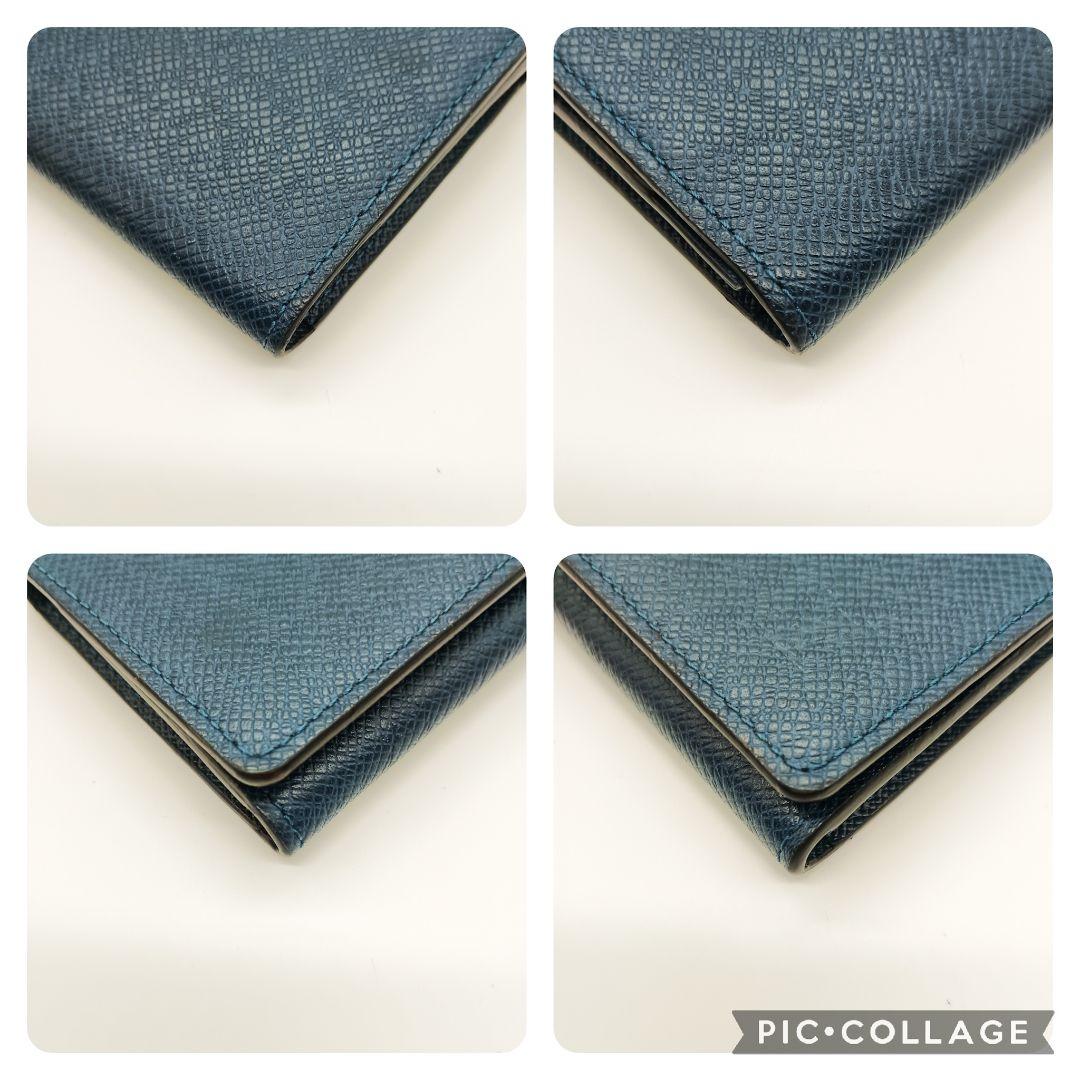 【美品SSS】ルイヴィトン　カルトドゥヴィジットNM　タイガ　ネイビー　名刺入れ