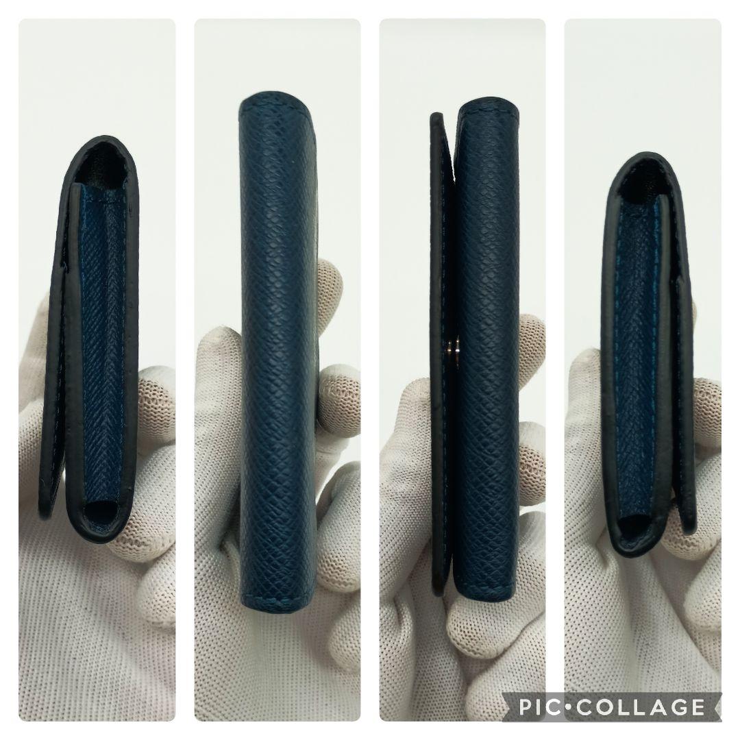 【美品SSS】ルイヴィトン　カルトドゥヴィジットNM　タイガ　ネイビー　名刺入れ