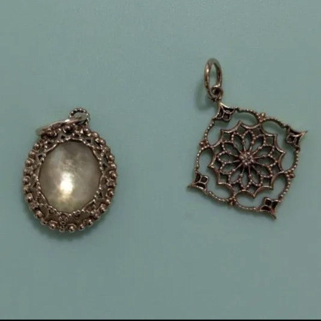 agete アガット K10 レモンクォーツ / シェル チャーム