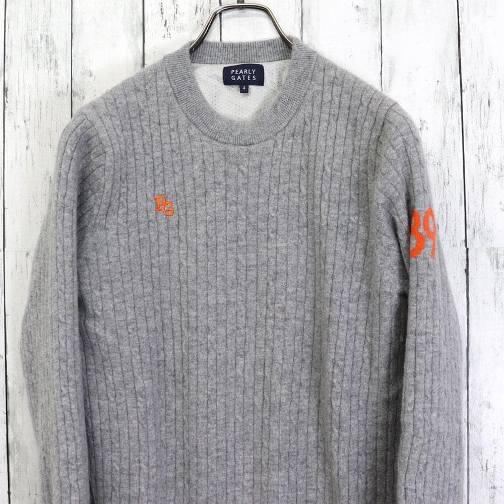 PEARLYGATES　パーリーゲイツ　メッシュ裏地　カシミヤ100％　セーター
