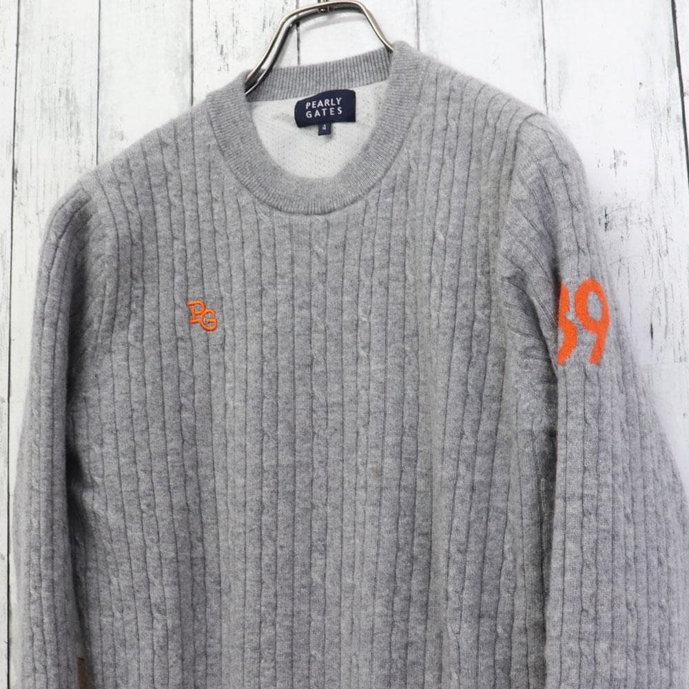 PEARLYGATES　パーリーゲイツ　メッシュ裏地　カシミヤ100％　セーター