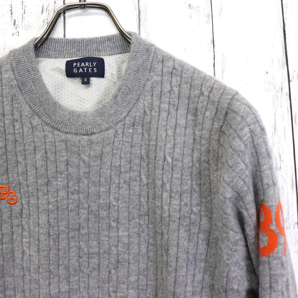 PEARLYGATES　パーリーゲイツ　メッシュ裏地　カシミヤ100％　セーター
