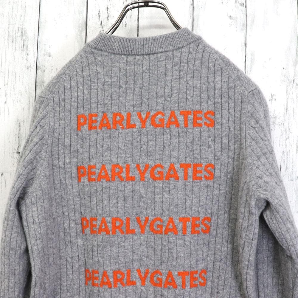 PEARLYGATES　パーリーゲイツ　メッシュ裏地　カシミヤ100％　セーター
